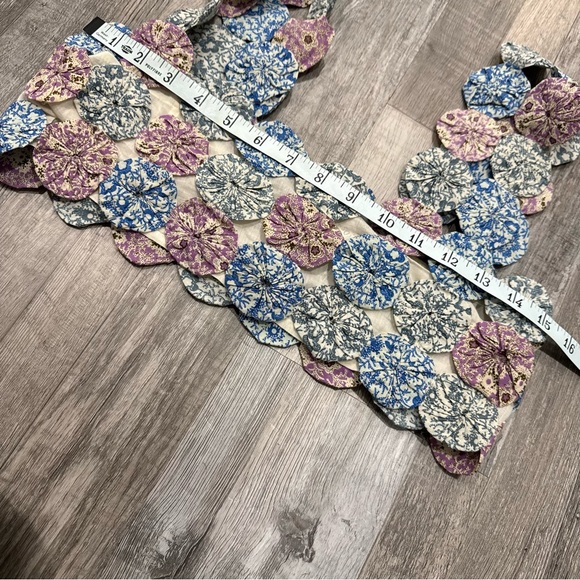 SEA New York Ida print hand-made yo yo cotton tank XS NWT - Picture 7 of 7